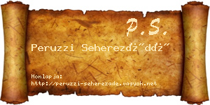 Peruzzi Seherezádé névjegykártya